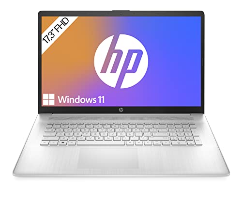 HP Laptop | 17,3" FHD Display | Intel Core i5-1235U | 16 GB DDR4 RAM | 512 GB SSD | Intel Iris Xe-Grafikkarte | Windows 11 Home | QWERTZ Tastatur | silber | mit HP Fast Charge von HP