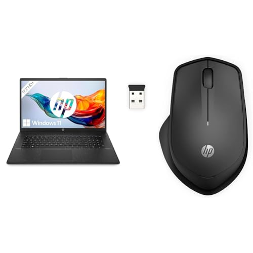 HP Laptop | 17,3" HD+ Display | Intel Celeron N4120 | 8 GB DDR4 RAM | 256 GB SSD | Intel UHD-Grafik | Windows 11 | QWERTZ | Schwarz 280 Silent Wireless Maus, Schwarz HP Laptop | 17,3" HD+ Display | Intel Celeron N4120 | 8 GB DDR4 RAM | 256 GB SSD | Intel UHD-Grafik | Windows 11 | QWERTZ | Schwarz 280 Silent Wireless Maus, Schwarz von HP