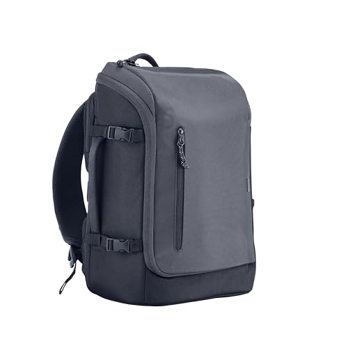 HP Laptop-Rucksack | für 15,6" Laptops | 25L(nicht erweitert)/30 L(erweitert) | wasserabweisend | unisex | 860 g | verschließbare Reißverschlüsse | reflektierendes Material | RFID-Fach | Grau von HP