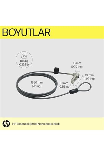 HP Laptop Schloss 18 mm Essential Nano Combo Cab Lk HP Laptop Schloss 18 mm Essential Nano Combo Cab Lk von HP