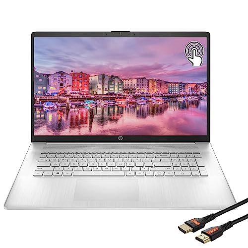 HP Laptops 17 Zoll Touchscreen 2023 | Windows 11 | AMD Ryzen5 7530U Beat i7-1165G7| Wireless Wi-Fi6| USB C | Breitbild | numerische Tastatur | Webcam | HDMI-Kabel (32 GB RAM | 1 TB PCIe SSD) von HP