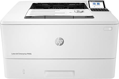 HP LaserJet Enterprise M406dn Laserdrucker (Drucker, LAN, Duplex, 350-Blatt Papierfach) weiß von HP