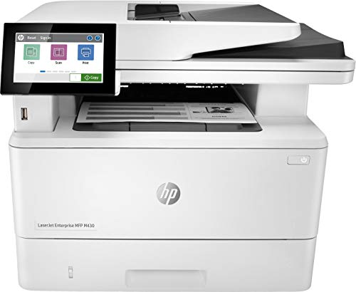 HP LaserJet Enterprise M430f Multifunktions-Laserdrucker (Drucker, Scanner, Kopierer, Fax, LAN, Duplex, 350-Blatt Papierfach) weiß von HP