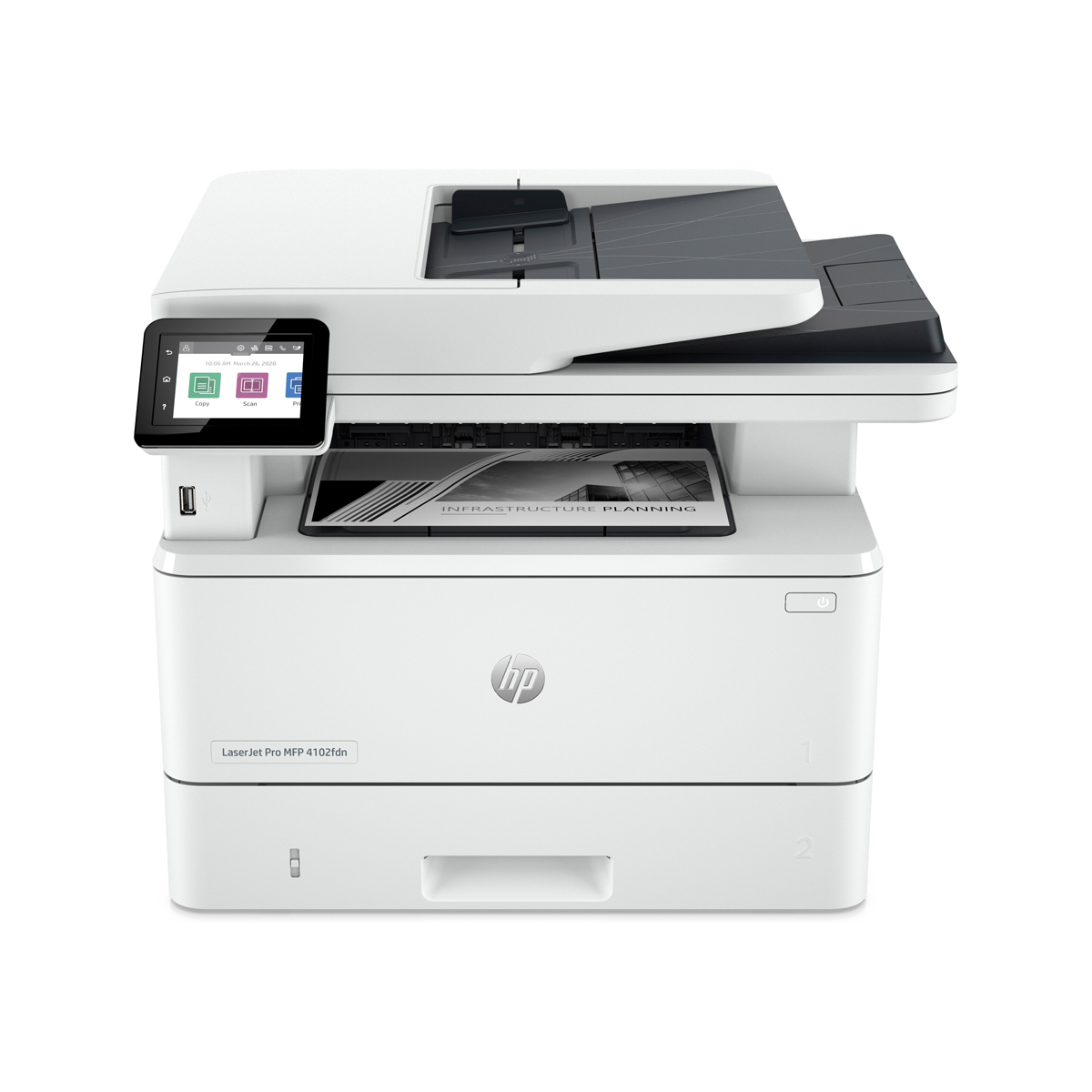 HP LaserJet Pro MFP 4102fdw - 4in1 Multifunktionsdrucker Schwarz-Weiß, Drucken, Kopieren, Scannen, Faxen, Instant Ink von HP