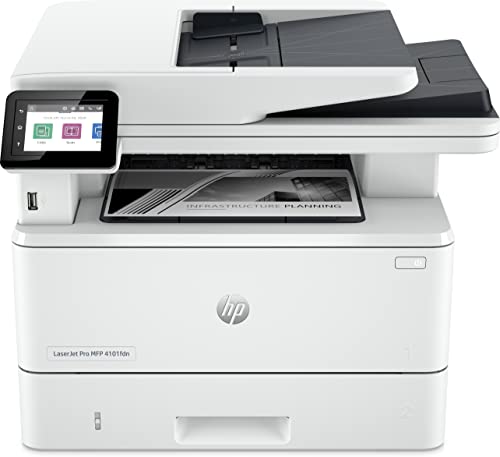 HP Laserjet Pro MFP 4102fdwe Multifunktions-Laserdrucker (Drucker, Scanner, Kopierer, WLAN, LAN, Duplex, Airprint, mit HP+ für Business), Weiß von HP