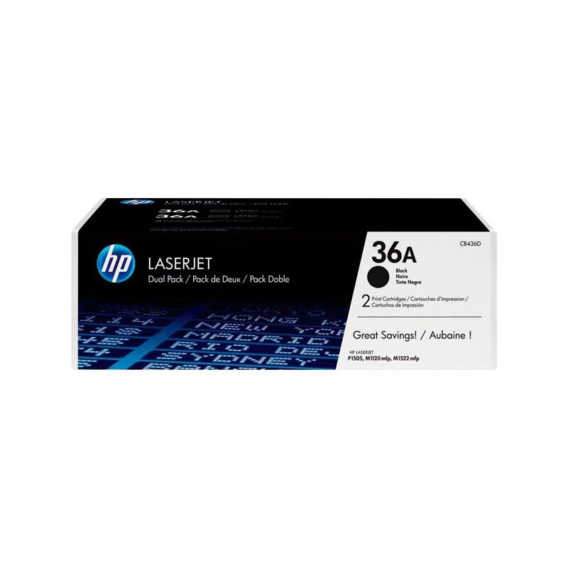 HP Lasertoner Doppelpack CB436AD schwarz HP Lasertoner Doppelpack CB436AD schwarz von HP