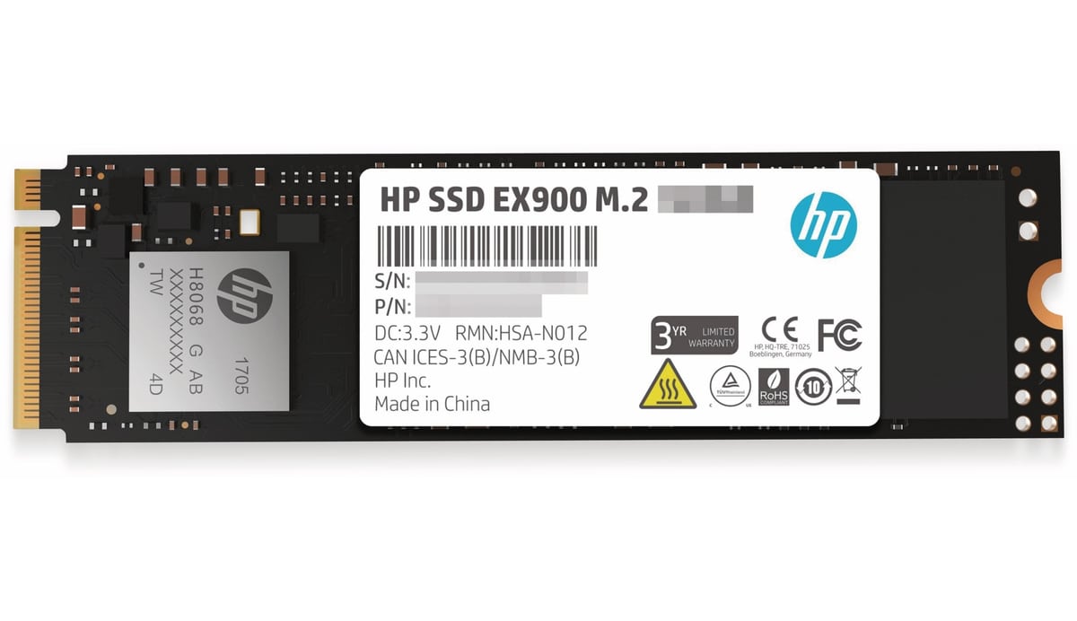 HP M.2 SSD EX900, 1 TB, NVMe HP M.2 SSD EX900, 1 TB, NVMe von HP