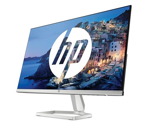 HP M24fd Monitor (24 Zoll Display, Full HD IPS, 75Hz, AMD FreeSync, HDMI 1.4, USB-C, 5ms Reaktionszeit) silber/schwarz von HP