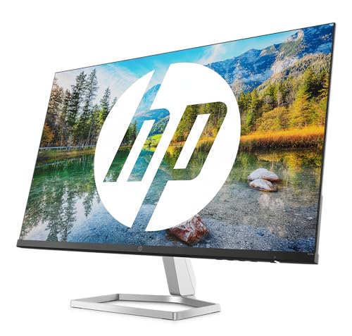 HP M27fe Monitor - 27 Zoll Bildschirm, Full HD IPS Display, 75Hz, 5ms Reakstionszeit, VGA, 2x HDMI, AMD Freesync, schwarz von HP