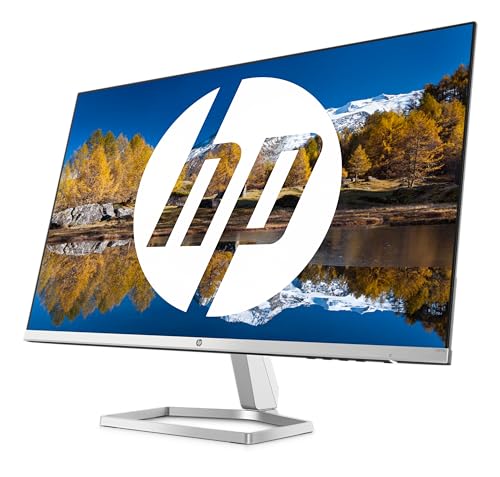 HP M27fq Monitor - 27 Zoll Bildschirm, QHD Display, 75Hz, 5ms Reaktionszeit, VGA, 2xHDMI, Displayport, silber/schwarz von HP