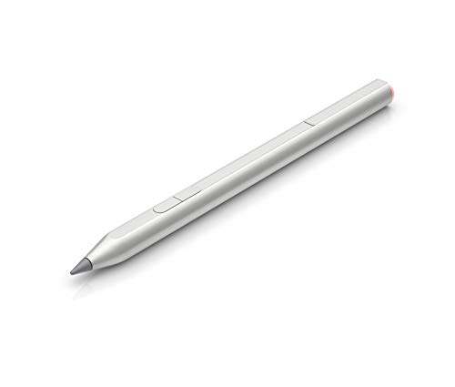 HP MPP 2.0 Tilt Pen Digitaler Eingabestift (aufladbar über USB-C, LED Akkuanzeige, lange Akkulaufzeit, austauschbare Spitzen, magnetischer Schaft) silber von HP