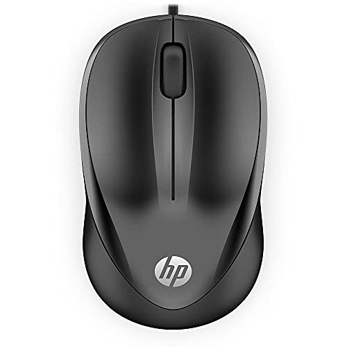HP Maus 1000 (kabelgebunden, 1.200 DPI, USB-Anschluss, Rechtshänder, Linkshänder) schwarz von HP