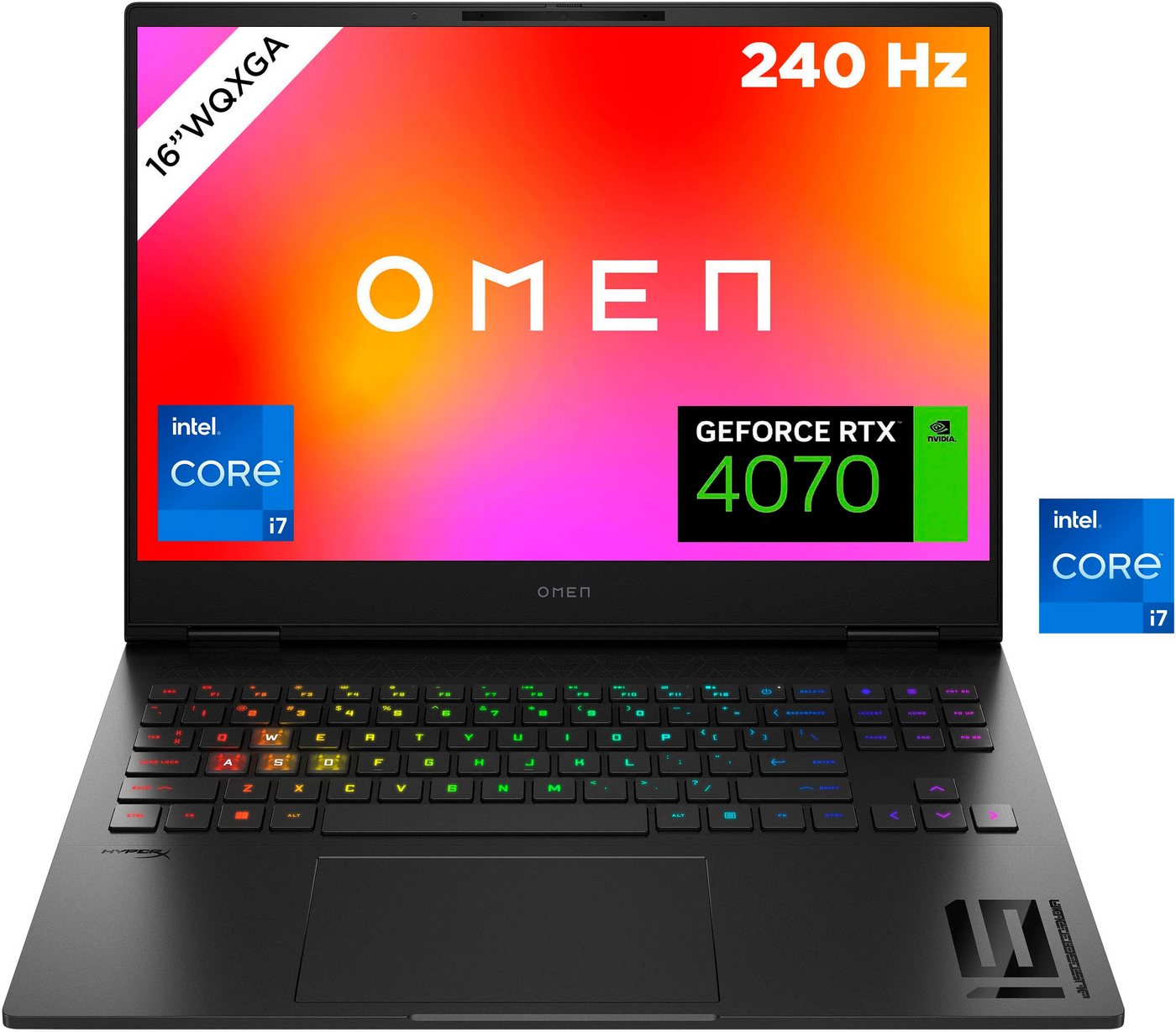 HP OMEN 16-u1077ng Gaming-Notebook (40,9 cm/16,1 Zoll, Intel Core i7 14700HX, GeForce® RTX 4070, 1000 GB SSD) von HP