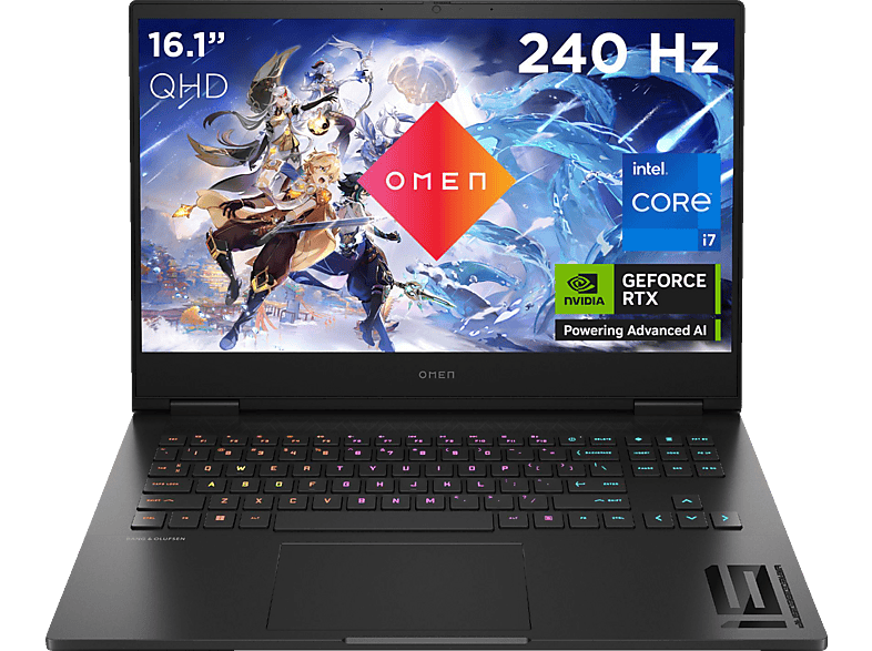 HP OMEN 16-wf1378ng, Gaming Notebook, mit 16,1 Zoll Display, Intel® Core™ i7,i7-14700HX Prozessor, 32 GB RAM, 2 TB SSD GeForce RTX™ 4070, Schwarz, Windows 11 Home von HP