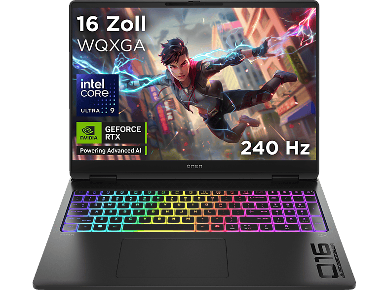 HP OMEN MAX Gaming Laptop 16-ah0393ng, Notebook, mit 16 Zoll Display, Intel® Core™ Ultra 9,275HX Prozessor, 32 GB RAM, 1 TB SSD, NVIDIA GeForce RTX™ 5080, Shadow Black Aluminium, Windows 11 Home von HP