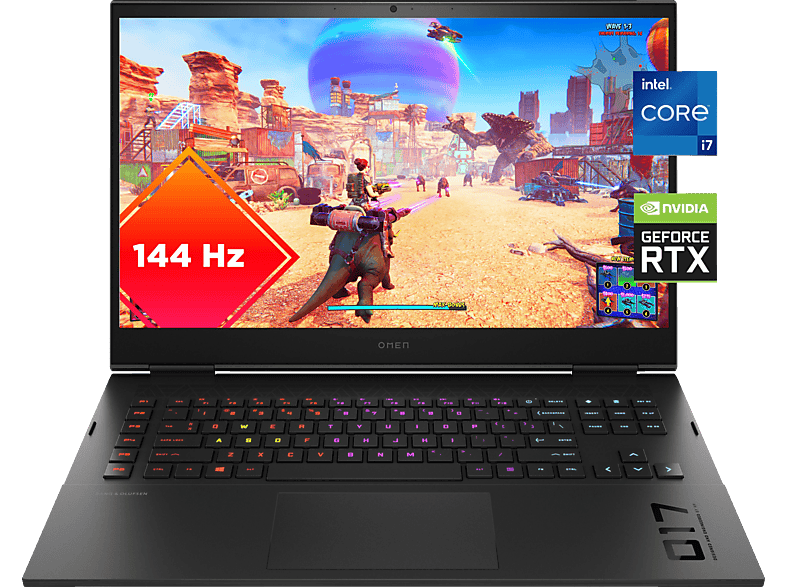 HP OMEN by Laptop 17-cm2376ng, Gaming Notebook, mit 17,3 Zoll Display, Intel® Core™ i7,i7-13700HX Prozessor, 16 GB RAM, 1 TB SSD, NVIDIA GeForce RTX™ 4070, Schwarz, Windows 11 Home (64 Bit) von HP