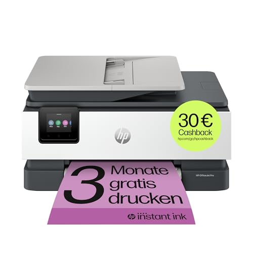 HP OfficeJet Pro 8122e Multifunktionsdrucker, 3 Monate gratis drucken mit HP Instant Ink inklusive, HP+, Drucker, Scanner, Kopierer, Fax, WLAN, LAN, Duplex, HP ePrint, Airprint, Basalt von HP