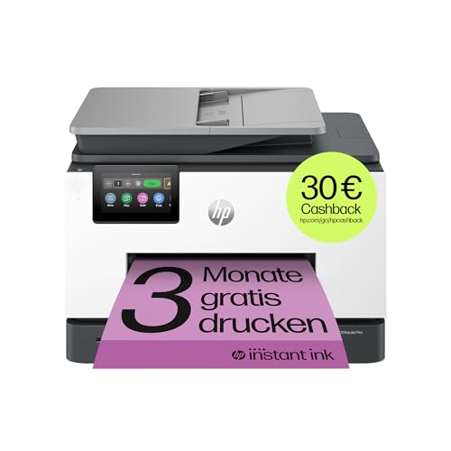 HP OfficeJet Pro 9132e Multifunktionsdrucker, 3 Monate gratis drucken mit HP Instant Ink inklusive, HP+, Drucker, Scanner, Kopierer, Fax, WLAN, LAN, Duplex, Airprint, Grau-Weiß von HP