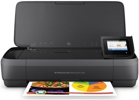 HP Officejet 250 mobiler Multifunktionsdrucker Tintenstrahl-Drucker, Scanner, Kopierer mit WLAN schwarz von HP