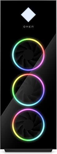 HP Omen 45L Gaming Desktop PC, GT22-2009ng, Intel Core i7-14700K, 32 GB (2x16GB) DDR4-SD RAM, 2000 GB SSD, NVIDIA GeForce RTX 4070 Ti, Windows 11 Home, Tower PC, Schwarz, Seitenblende aus Glas von HP