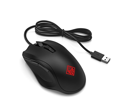 HP Omen Maus, Entwickelt für Komfort, Sechs Tasten zum Anpassen, Schwarz, 3ML38AA von HP