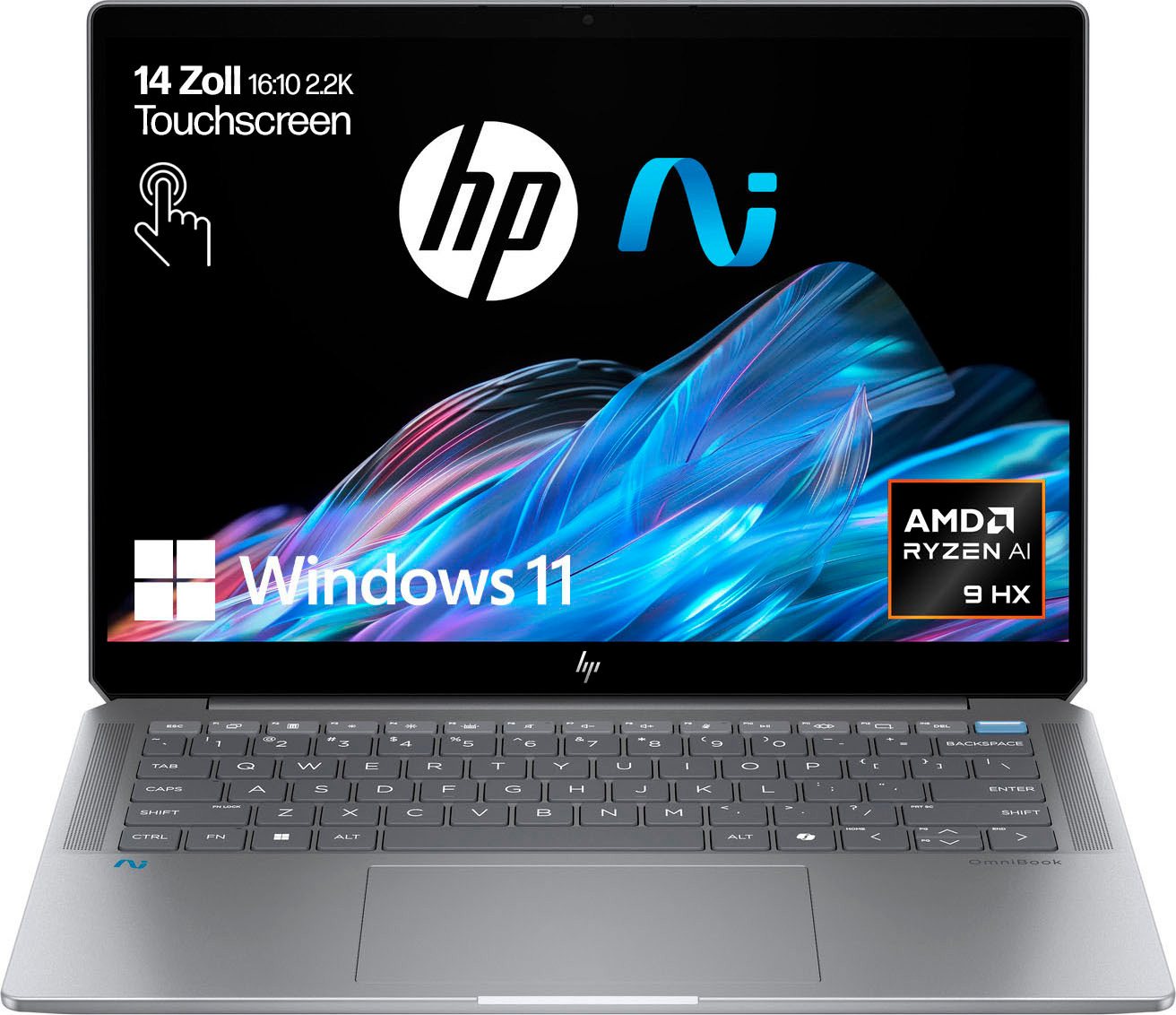 HP OmniBook Ultra 14-fd0099ng Convertible Notebook (35,6 cm/14 Zoll, AMD Ryzen™ AI 9 HX 375, Radeon 890M, 2000 GB SSD) von HP