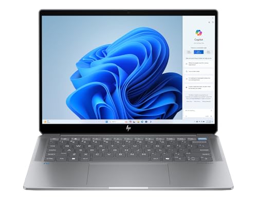 HP OmniBook Ultra, Copilot+ KI PC, 14 Zoll 2,8K IPS Touch-Display, 400 Nits, AMD Ryzen AI 9 HX 375, 32 GB RAM, 1TB SSD, AMD Radeon-Grafikeinheit, QWERTZ, Windows 11 Home, Silber von HP