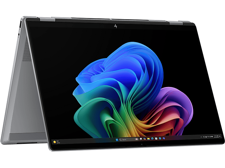HP OmniBook X Flip 16-ar0355ng, Copilot+ PC, Convertible, mit 16 Zoll Display Touchscreen, AMD Ryzen™ AI 5 340 Prozessor, GB RAM, 512 SSD Radeon™ 840M, Meteorsilber, Windows 11 Home von HP
