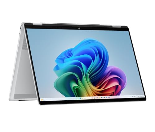 HP OmniBook X Flip NG AI 16-as0275ng 2in1 Laptop, Next Gen KI Copilot+ PC, 16" 3K 2880x1800 OLED-Touchscreen, Intel Ultra 7-256V (8C) 47 NPU Tops, 16GB LPDDR5X 8533, 1TB SSD, Win 11, QWERTZ, Silber von HP