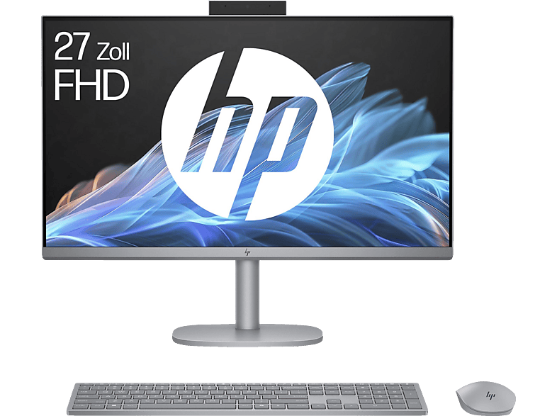HP OmniStudio X 27-cs0350ng, All-in-One PC, mit 27 Zoll Display, Intel® Core™ Ultra 5 125H Prozessor, 16 GB RAM, 1 TB SSD, Arc® GPU, Meteorsilber Windows 11 Home (64 Bit) von HP