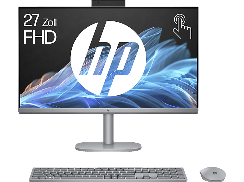 HP OmniStudio X 27-cs0370ng, All-in-One PC, mit 27 Zoll Display Touchscreen, Intel® Core™ Ultra 7 155H Prozessor, 32 GB RAM, 1 TB SSD, Arc® GPU, Meteorsilber Windows 11 Home (64 Bit) von HP