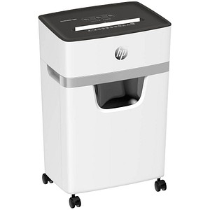 HP OneShred 10MC Aktenvernichter mit Partikelschnitt P-5, 2 x 15 mm, bis 10 Blatt, weiß von HP