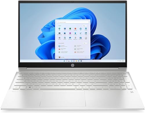 HP Pavilion 15" Laptop, 15,6" FHD IPS Display, Intel Core i5-1335U, 16 GB DDR4-3200 MHz RAM (2 x 8 GB), 512 GB SSD, Intel Iris Xe-Grafikkarte, Windows 11 Home, QWERTZ Tastatur, Silber von HP