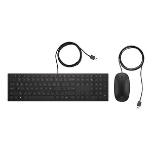 HP Pavilion 400 Tastatur-Maus-Set kabelgebunden schwarz von HP