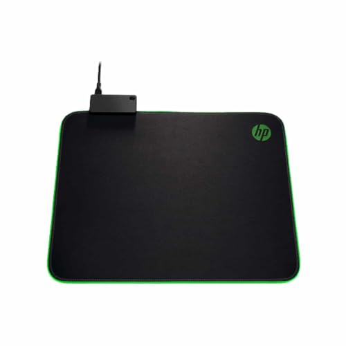 HP Pavilion Gaming Mauspad 400 (LED-Beleuchtung, integrierter USB-Anschluss, 350 x 280 mm) schwarz von HP