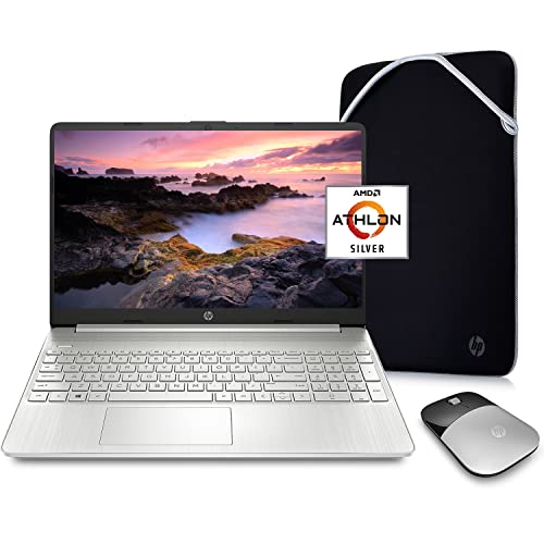 HP Pavilion Laptop, 15,6 Zoll HD-LED-Display, AMD Dual-Core-Prozessor, AMD Radeon-Grafik, HDMI, USB Typ-C, lange Akkulaufzeit, Hülle und kabellose Maus, Win 11 (16 GB RAM | 1 TB SSD) von HP