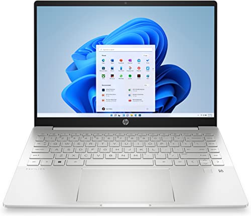 HP Pavilion Plus 14 Zoll Laptop | 2,8K-Display | Intel Core i7-1255U | 16 GB RAM | 1000 GB SSD | NVIDIA GeForce RTX 2050 | QWERTZ Tastatur | Windows 11 Home | Silber von HP