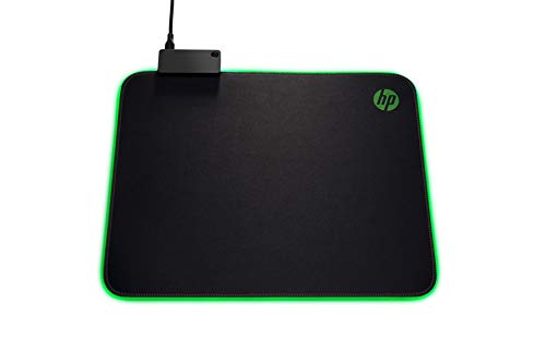 HP Pavilion RGB Gaming Mauspad 400 für hohe und niedrige DPI-Einstellungen, mit integriertem USB-Port (5JH72AA) von HP