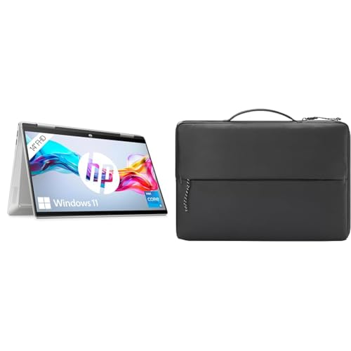 HP Pavilion x360 2-in-1 Laptop | 14" FDH Touchdisplay | Intel Core i5-1335U | 16 GB DDR4 RAM | 512 GB SSD | Intel Iris Xe | Windows 11 Home | QWERTZ Tastatur | Silver mit HP Sleeve Laptophülle HP Pavilion x360 2-in-1 Laptop | 14" FDH Touchdisplay | Intel Core i5-1335U | 16 GB DDR4 RAM | 512 GB SSD | Intel Iris Xe | Windows 11 Home | QWERTZ Tastatur | Silver mit HP Sleeve Laptophülle von HP
