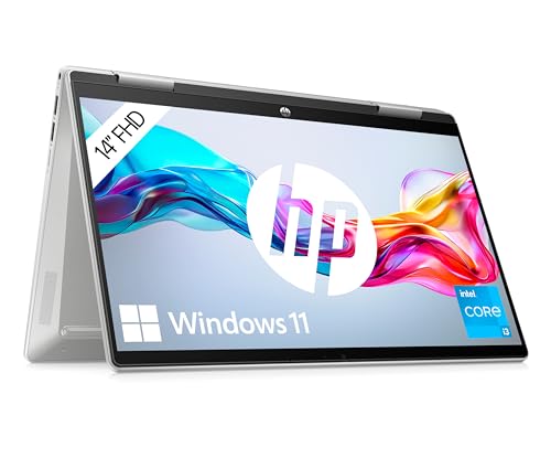 HP Pavilion x360 Laptop | 14" FHD Touchdisplay | Intel Core i3-1315U | 8 GB DDR4 RAM | 512 GB SSD | Intel UHD Grafik | Windows 11 Home | QWERTZ Tastatur | Silber von HP