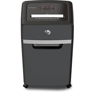 HP Pro Shredder 24CC Aktenvernichter mit Partikelschnitt P-4, 4 x 35 mm, bis 24 Blatt, schwarz von HP