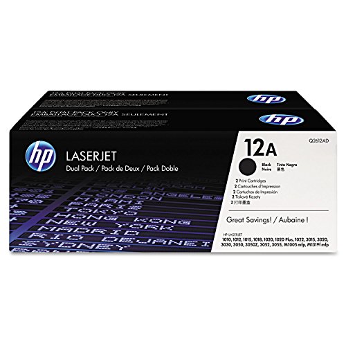 HP Q2612AD 12A Original LaserJet Tonerkartuschen, schwarz, 2 Kartuschen in einer Packung von HP