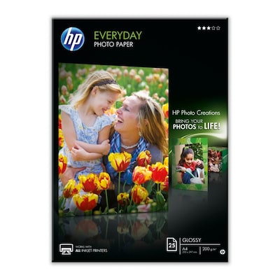 HP Q5451A Fotopapier glänzend, 25 Blatt, DIN A4, 200 g/qm von HP