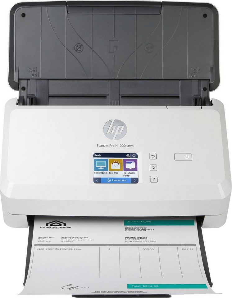 HP ScanJet Pro N4000 snw1 Einzugsscanner, (LAN (Ethernet), WLAN (Wi-Fi), Wi-Fi Direct) von HP