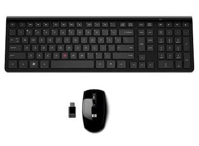 HP Slim Wireless Ruby KBD-MUS 671508-111, Standard, 671508-111 (671508-111, Standard, 671508-111, Standard, Wireless, RF Wireless, Black, Mouse Included) von HP