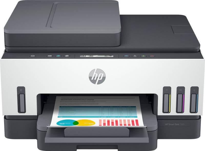 HP Smart Tank 7305 Multifunktionsdrucker, (Bluetooth, LAN (Ethernet), WLAN (Wi-Fi), Wi-Fi Direct, Tintentank, hohe Reichweite) von HP