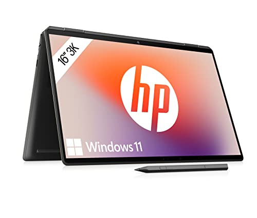 HP Spectre x360 2-in-1 Laptop | 16" 3K+ Touchscreen | Intel Core i7-1360P | 16 GB DDR4 RAM | 512 GB SSD | Intel Arc A370M | Windows 11 | QWERTZ | Schwarz | inkl. HP MPP 2.0 Tilt Pen von HP