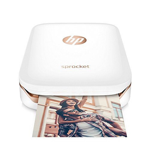 HP Sprocket Mobiler Fotodrucker (Drucken ohne Tinte, Bluetooth, 5 x 7,6 cm Ausdrucke) weiß von HP