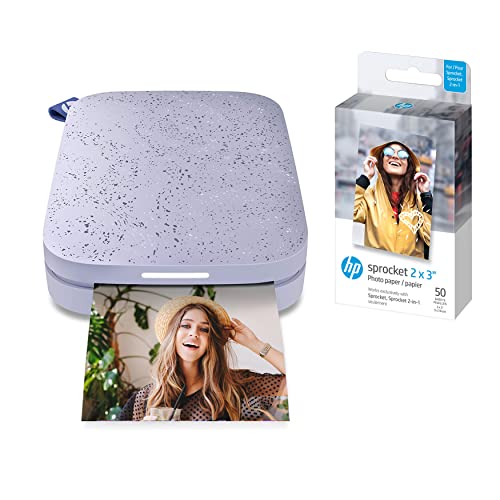 HP Sprocket Portable 2x3" Instant Fotodrucker (lila) Papierpaket von HP