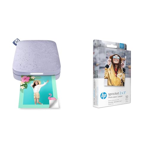 HP Sprocket Portable 2x3" Instant Fotodrucker (lila) Papierpaket von HP